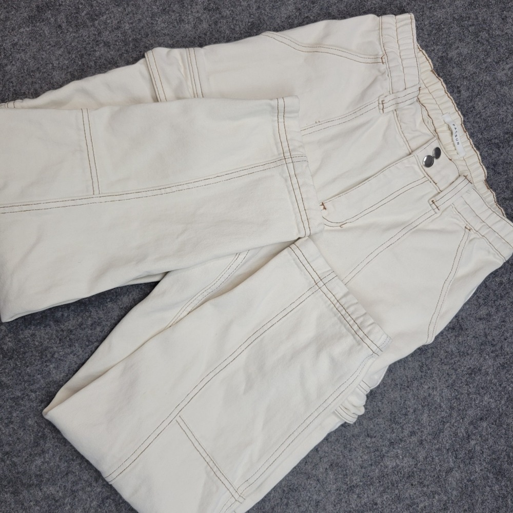 PacSun Pants Womens Small Beige Stretch Cargo Pockets Grunge‎ Y2K Sreetwear